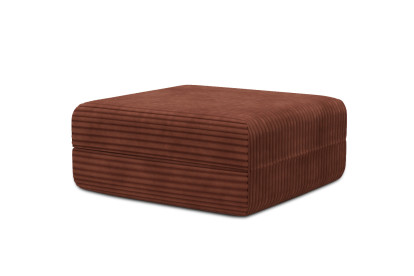 Pouf convertible et modulable, mousse écologique et assise ferme  - Velours côtelé XL Terracotta