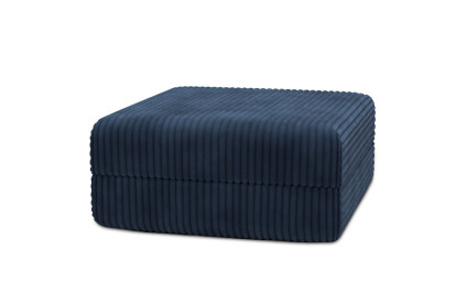 Pouf convertible et modulable, mousse écologique et assise ferme  - Velours côtelé XL Bleu