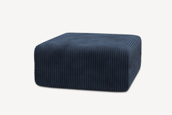 Pouf non convertible et modulable - Velours côtelé XL Bleu