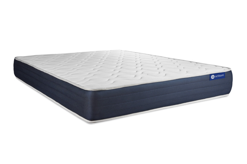 Ensemble Matelas Sommier 150x195 cm - Sommier Blanc (en kit) - Actiflex Sleep