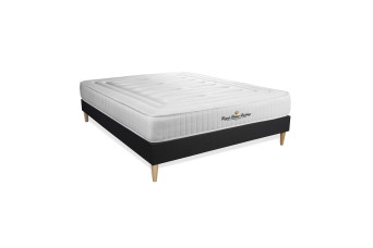 Ensemble Matelas Sommier 150x200 cm - Sommier Noir (en kit) - Nottingham