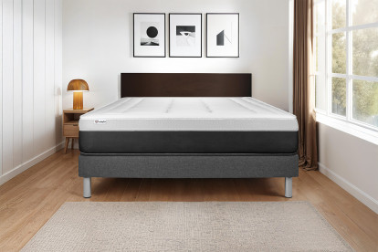 Ensemble Matelas Sommier 160x190 cm - Sommier Gris (en kit) - Vital Form