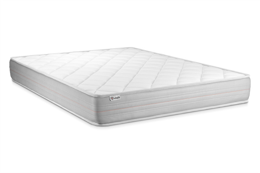 Ensemble Matelas Sommier 135x200 cm - Sommier Blanc (en kit) - Vitalmemo