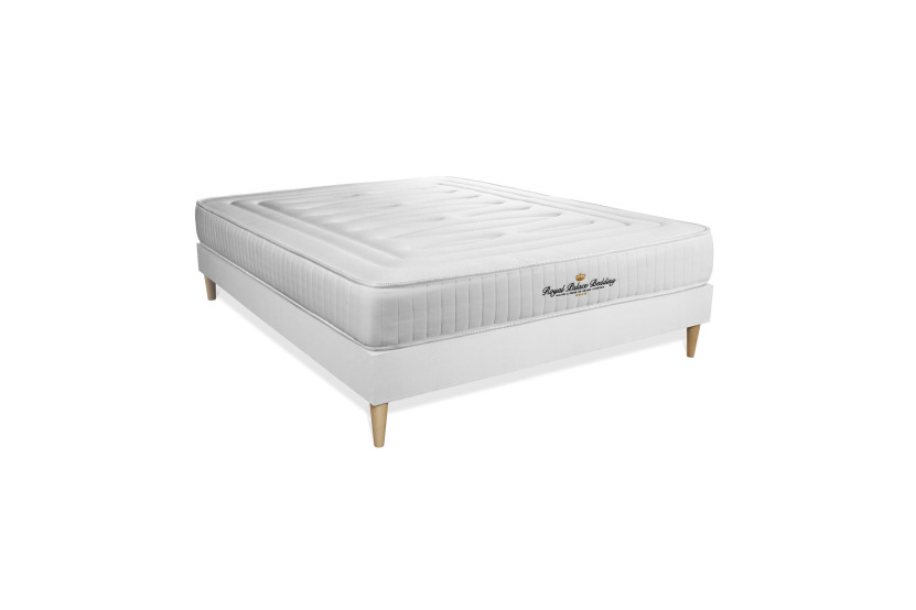 Ensemble Matelas Sommier 120x200 cm - Sommier Blanc (en kit) - Lancaster