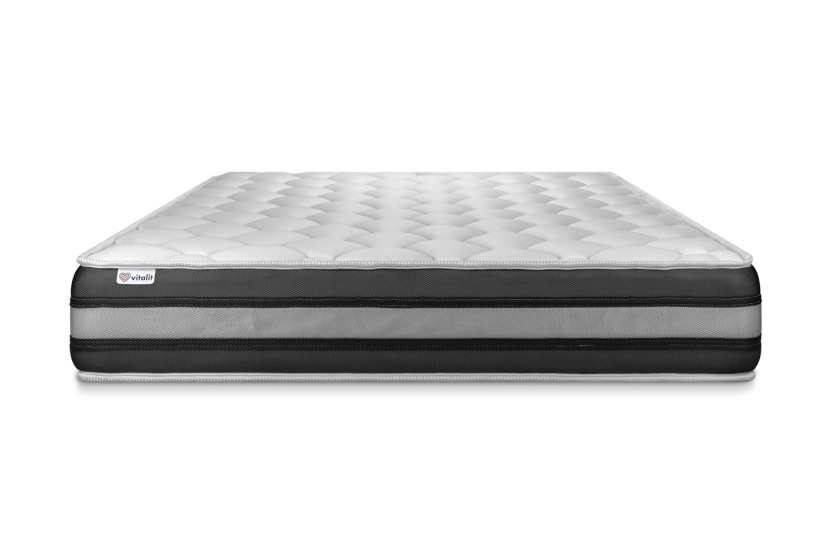 Matelas 160x190 cm Ressorts ensachés et Mémoire de forme - Vitalspring Zen
