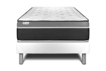 Ensemble Matelas Sommier 120x200 cm - Sommier Blanc (en kit) - Vital Care