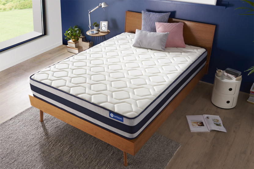 Matelas 90x180 cm Ressorts ensachés et Mémoire de forme - Actiflex Ergo
