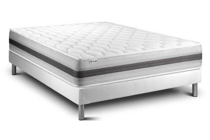 Ensemble Matelas Sommier 180x220 cm - Sommier Blanc (en kit) - Vitalspring Recover