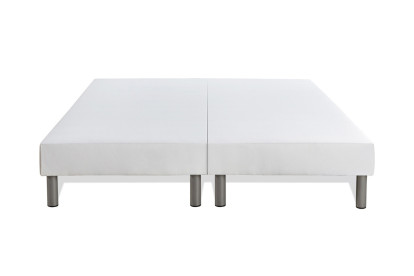 Pack lit complet 200x200 cm - Matelas + 2 Sommiers Blancs + 2 oreillers + Couette - Bodyone