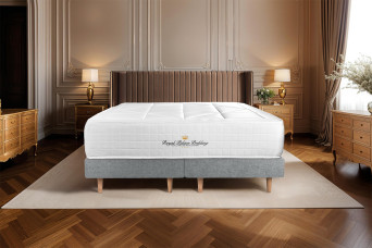 Ensemble Matelas Sommier 180x200 cm - Sommier Gris (déjà monté) - Windsor