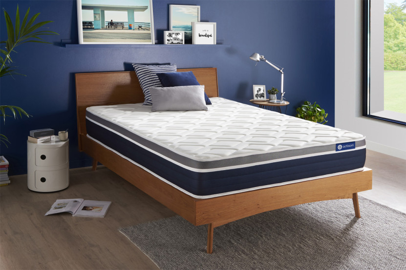 Matelas 130x200 cm Ressorts ensachés et Mémoire de forme - Actiflex Confort