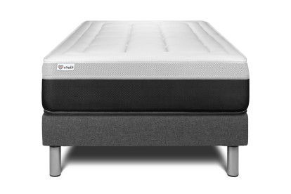 Ensemble Matelas Sommier 120x200 cm - Sommier Gris (en kit) - Vital Form