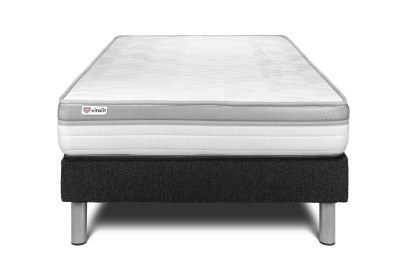 Ensemble Matelas Sommier 120x200 cm - Sommier Noir (en kit) - Vital Relax