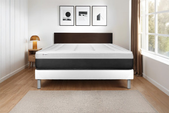 Ensemble Matelas Sommier 150x190 cm - Sommier Blanc (en kit) - Vital Form