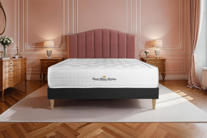Ensemble Matelas Sommier 120x220 cm - Sommier Noir (en kit) - Buckingham