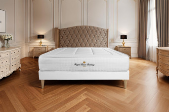 Ensemble Matelas Sommier 150x200 cm - Sommier Blanc (en kit) - Balmoral
