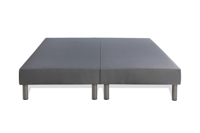 Ensemble Matelas Sommier 200x200 cm - 2 Sommiers Gris - Perform