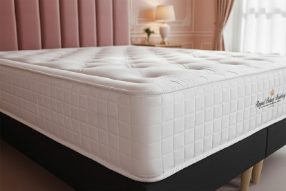 Ensemble Matelas Sommier 150x195 cm - Sommier Noir (en kit) - Buckingham
