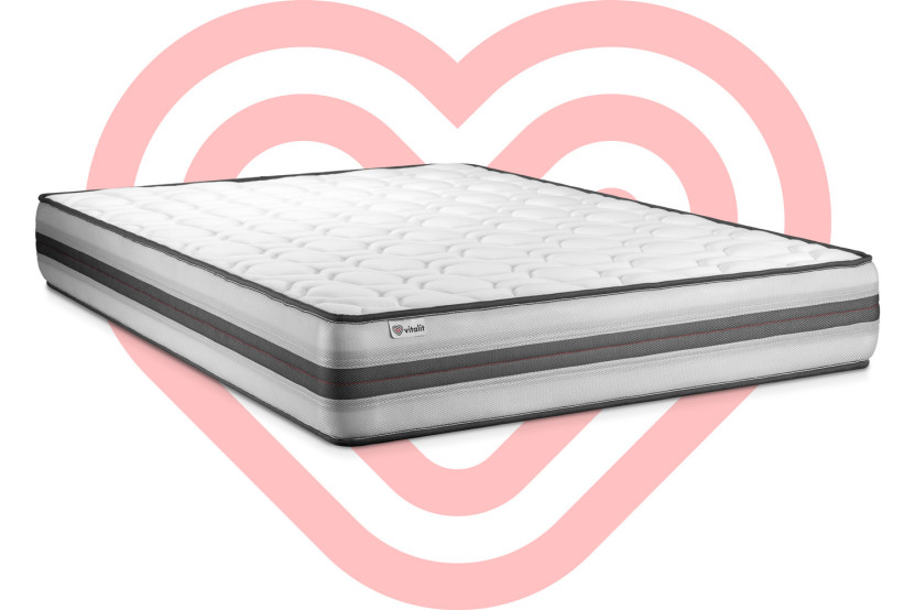 Matelas 150x190 cm Ressorts ensachés et Mémoire de forme - Vitalpower Recover