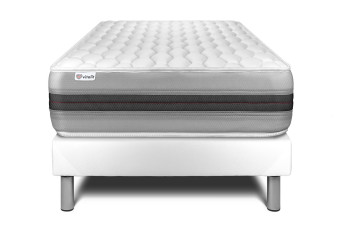 Ensemble Matelas Sommier 120x190 cm - Sommier Blanc (en kit) - Vitalspring Recover