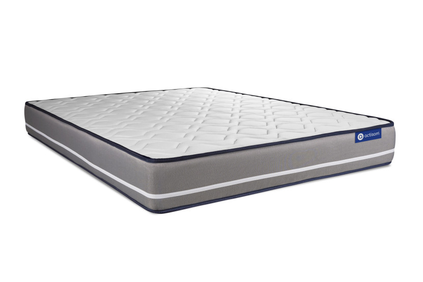 Ensemble Matelas Sommier 120x195 cm - Sommier Blanc (en kit) - Actiflex Pur