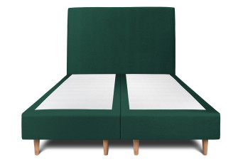 Lit 2x100x200 cm avec Tête de lit tapissée - Tissu Velours