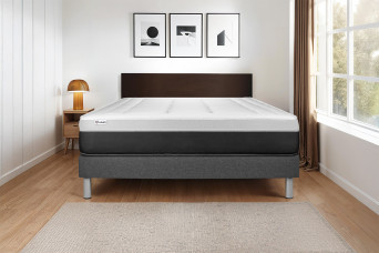 Ensemble Matelas Sommier 160x200 cm - Sommier Gris (en kit) - Vital Form