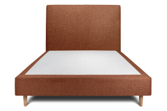 Lit 160x200 cm avec Tête de lit tapissée - Tissu Bouclette Lit 160x200 cm avec Tête de lit tapissée - Tissu Bouclette