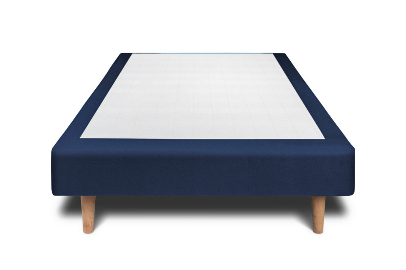 Lit 90x190 cm avec Tête de lit capitonnée - Tissu Velours