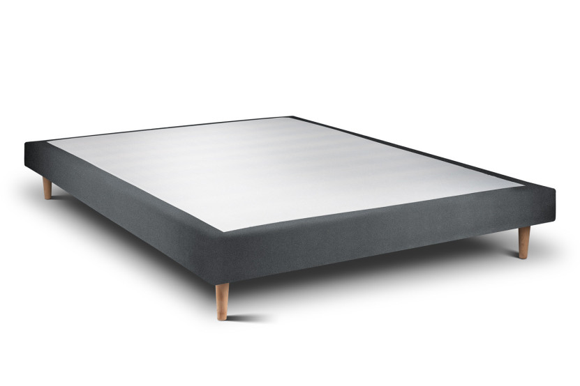 Lit 160x200 cm avec Tête de lit capitonnée - Tissu Velours