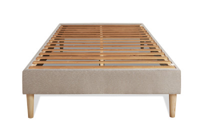 Ensemble Matelas Sommier 90x190 cm - Sommier Beige (en kit) - Le Délicat