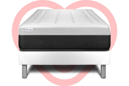 Ensemble Matelas Sommier 90x200 cm - Sommier Blanc (en kit) - Vital Form