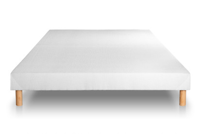 Pack lit complet 160x200 cm - Matelas + Sommier Blanc + 2 oreillers + Couette - Suite