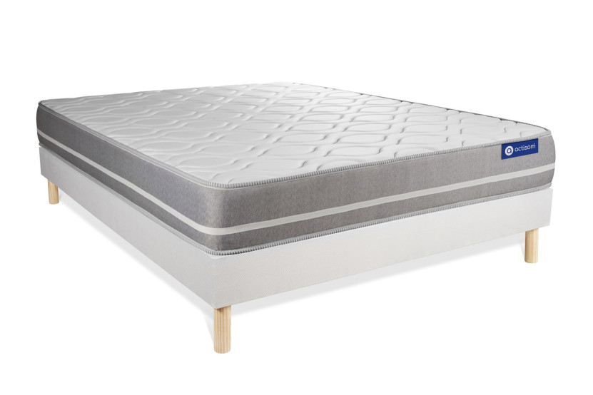 Ensemble Matelas Sommier 160x200 cm - Sommier Blanc (en kit) - Actiflex Touch