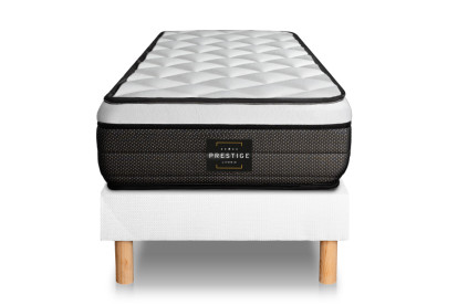 Ensemble Matelas Sommier 90x190 cm - Sommier Blanc (déjà monté) - Suite