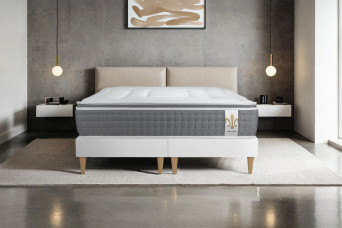 Ensemble Matelas Sommier 180x200 cm - 2 Sommiers Blanc - Vingt-Six PLUS