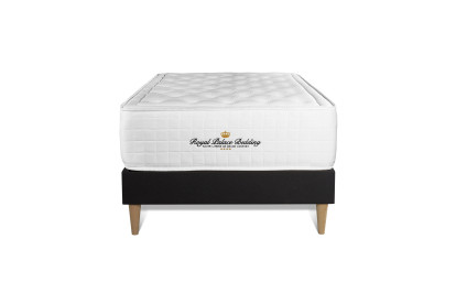 Ensemble Matelas Sommier 90x200 cm - Sommier Noir (déjà monté) - Buckingham