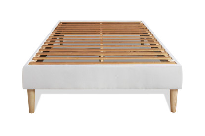 Ensemble Matelas Sommier 90x200 cm - Sommier Blanc (en kit) - Le Tendre