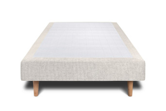 Sommier Tapissier 80x200 cm (déjà monté) - Toile Nattée - Beige Clair