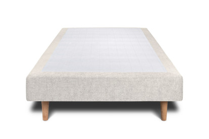 Sommier Tapissier 80x200 cm - H29 cm - Toile nattée - Beige clair