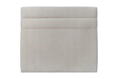 Tête de lit 140 cm Lignes - Tissu Velours Gris Clair