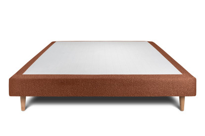 Sommier Tapissier 160x200 cm - H29 cm - Bouclette - Terracotta