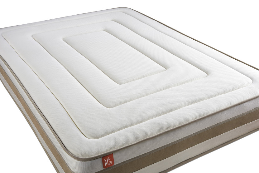 Ensemble Matelas Sommier 180x200 cm - Sommier Blanc (en kit) - Le Raffiné