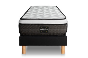 Ensemble Matelas Sommier 80x200 cm - Sommier Noir (déjà monté) - Suite