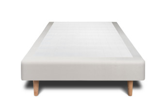 Sommier Tapissier 80x200 cm (déjà monté) - Velours - Gris Clair