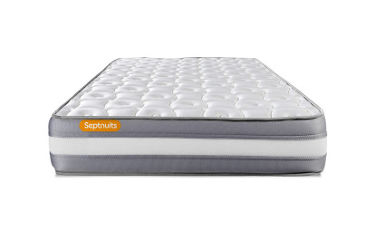 Ensemble Matelas Sommier 90x200 cm - Sommier Gris (en kit) - Memo Plus