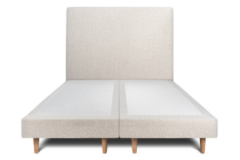 Lit 2x80x200 cm avec Tête de lit tapissée - Tissu Bouclette