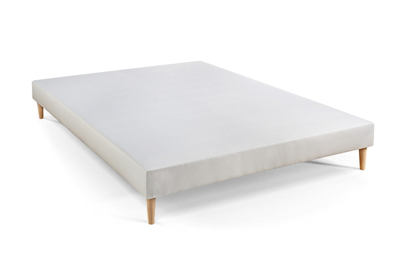 Pack lit complet 140x200 cm - Matelas + Sommier Blanc + 2 oreillers + Couette - Le Doux