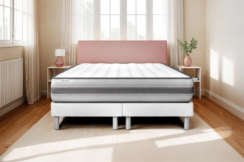 Ensemble Matelas Sommier 160x200 cm - 2 Sommiers Blanc - Vitalpower Recover