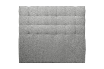 Tête de lit 150 cm Capitonnée - Tissu Bouclette Gris